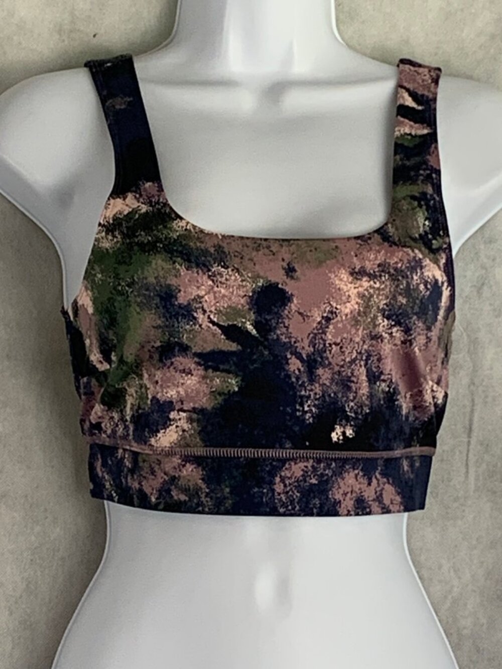 NWT Jenni Women's Square-Neck Pullover Bralette, Multicolor Tie Dye